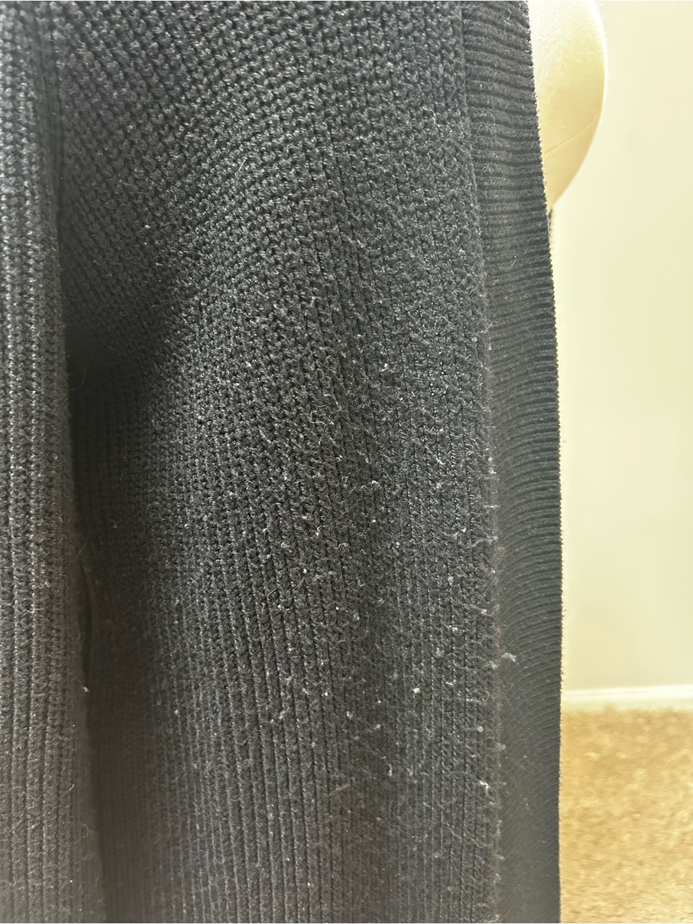 Soma Black Ribbed Open Cardigan - Picture 4 of 6